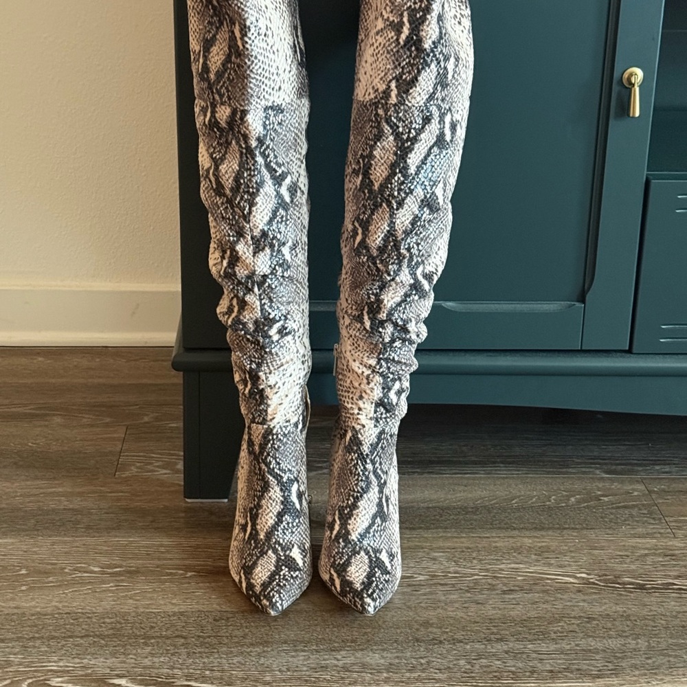 Jessica Simpson Snakeskin Over-the-Knee Boots